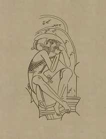 敦煌佛教绘画线稿图