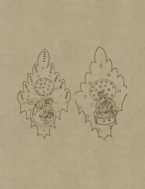 敦煌佛教绘画线稿图