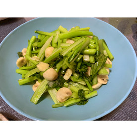 菜心炒口蘑
