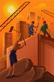 五一劳动节插画海报