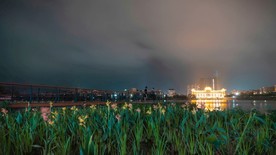 吴川江心岛夜景