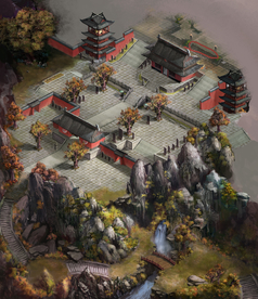 中国风大气插画场景