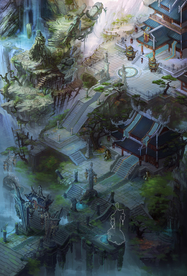 中国风大气插画场景