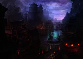 中国风大气插画场景