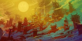 中国风大气插画场景