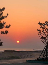 夕阳西下图片
