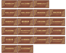 古董名称标牌