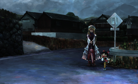 日式小清新街道风景插画