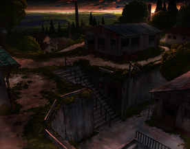 日式小清新街道风景插画