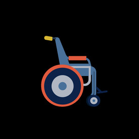 轮椅医疗医院图标设计
