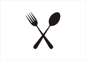 叉子勺子矢量图标