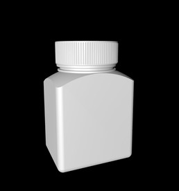 药瓶模型保健品方形瓶C4D
