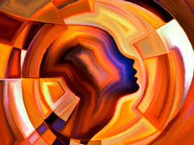 时尚抽象人头插画