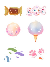 可爱卡通棉花糖png免抠素材