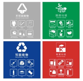 浙江四分类垃圾标识