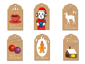 圣诞书签标签套图