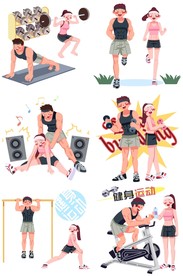 卡通健身