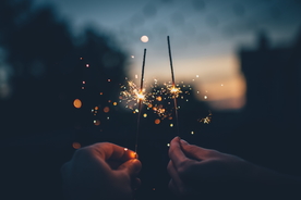 烟花棒烟火祝福图片