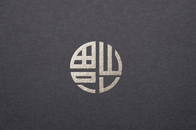 高端黑色皮质背景的logo机样