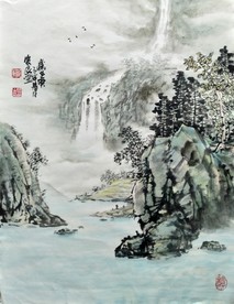 刘俊良国画山水画作品绘画