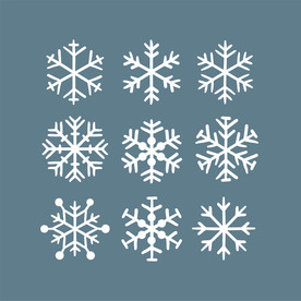 矢量雪花图标雪花素材小雪花背景