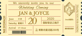 飞机票婚礼请柬