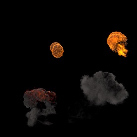 带通道的2K级火焰爆炸特效视频