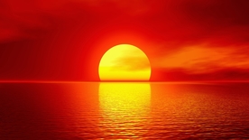火红的夕阳