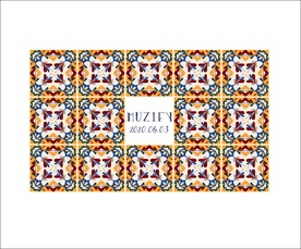 复古花卉瓷砖图案