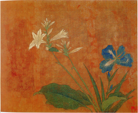 黄居寀花卉写生绘画