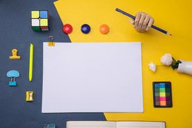 创意文具平铺桌面