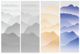山水屏风背景