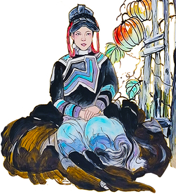 彝族美女素材