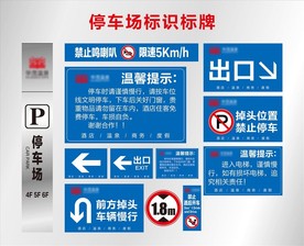 停车场标识标牌 车库导视牌