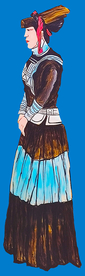 彝族美女图案