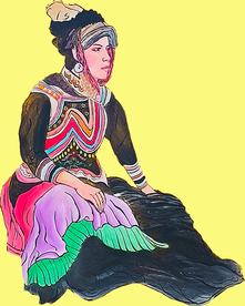 彝族美女图案