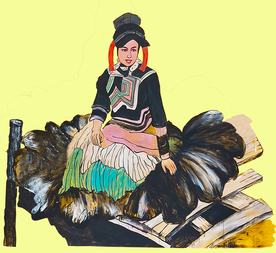 彝族美女图案