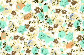 数码印花 女装   小花 乱