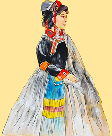 彝族美女图案