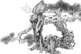 黑白工笔画