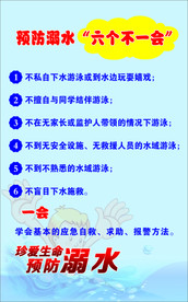 预防溺水“六个不一会”
