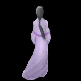 古风美女背影紫色元素手绘