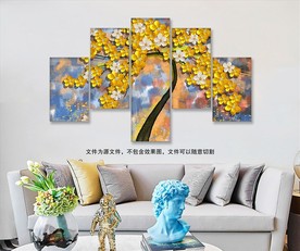 发财树油画装饰画