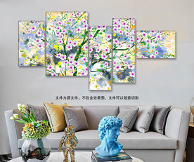 发财树油画装饰画