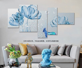 唯美花卉麋鹿装饰画