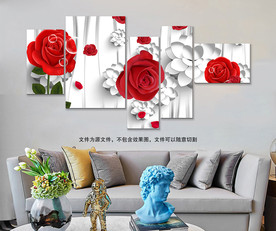 唯美玫瑰花装饰画