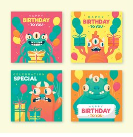 怪兽卡通创意元素