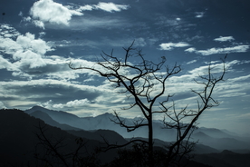 山川剪影风景图片