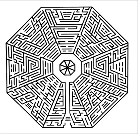 黑白八卦迷宫图