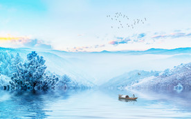 中式意境山水画